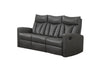 41" Charcoal Grey Bonded Leather Reclining Sofa