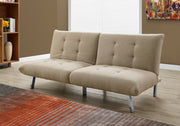 FUTON - SPLIT BACK CONVERTIBLE SOFA - SAND LINEN