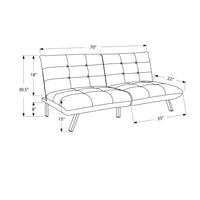 FUTON - SPLIT BACK CONVERTIBLE SOFA - SAND LINEN