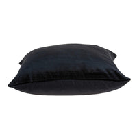 18" X 0.5" X 18" Transitional Black Solid Pillow Cover