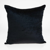 18" X 0.5" X 18" Transitional Black Solid Pillow Cover