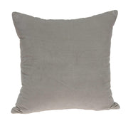 18" X 0.5" X 18" Transitional Gray Solid Pillow Cover