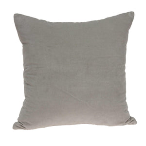 18" X 0.5" X 18" Transitional Gray Solid Pillow Cover