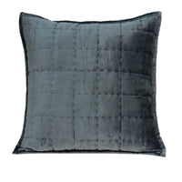 20" X 0.5" X 20" Transitional Charcoal Solid Quilted Pillow Cover