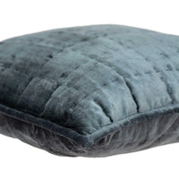 20" X 0.5" X 20" Transitional Charcoal Solid Quilted Pillow Cover