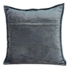 20" X 0.5" X 20" Transitional Charcoal Solid Quilted Pillow Cover