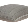 20" X 0.5" X 20" Transitional Gray Solid Quilted Pillow Cover