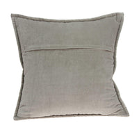 20" X 0.5" X 20" Transitional Gray Solid Quilted Pillow Cover