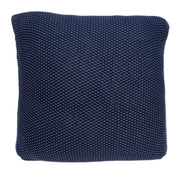 18" X 0.5" X 18" Transitional Blue Cotton Pillow Cover