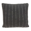 18" X 0.5" X 18" Transitional Charcoal Cotton Pillow Cover