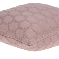 20" X 0.5" X 20" Transitional Pink Cotton Pillow Cover