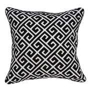 20" X 0.5" X 20" Transitional Black and White Pillow Cover