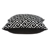 20" X 0.5" X 20" Transitional Black and White Pillow Cover