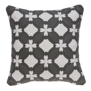 20" X 0.5" X 20" Transitional Gray and White Pillow Cover