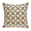 20" X 0.5" X 20" Transitional Beige and White Accent Pillow Cover