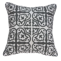 20" X 0.5" X 20" Stunning Traditional Gray and White Pillow Cover