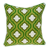 20" X 0.5" X 20" Transitional Green and White Accent Pillow Cover