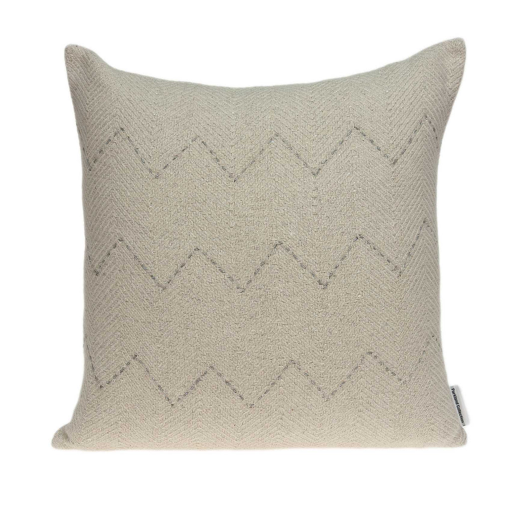 20" X 0.5" X 14" Transitional Beige Cotton Accent Pillow Cover