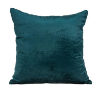 18" X 7" X 18" Transitional Teal Solid Pillow Cover With Poly Insert