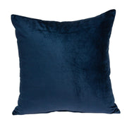 18" X 7" X 18" Transitional Navy Blue Solid Pillow Cover With Poly Insert