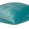 18" X 7" X 18" Transitional Aqua Solid Pillow Cover With Poly Insert