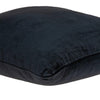 20" X 7" X 20" Transitional Black Solid Pillow Cover With Poly Insert