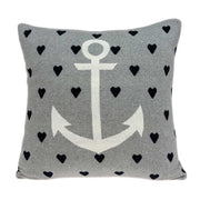 18" X 5" X 18" Nautical Blue Pillow Cover With Poly Insert