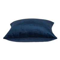 22" X 7" X 22" Transitional Navy Blue Solid Pillow Cover With Poly Insert