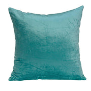 22" X 7" X 22" Transitional Aqua Solid Pillow Cover With Poly Insert