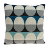 20" x 7" x 20" Transitional Gray And Blue Pillow Cover With Poly Insert