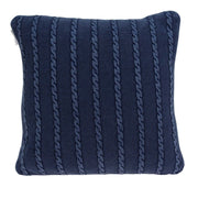 18" x 5" x 18" Transitional Blue Pillow Cover With Poly Insert
