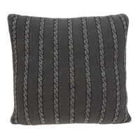 18" X 5" X 18" Transitional Charcoal Pillow Cover With Poly Insert