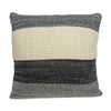 20" x 7" x 20" Transitional Cream And Gray Pillow Cover With Poly Insert