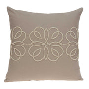 20" X 0.5" X 20" Decorative Transitional Tan Cotton Pillow Cover