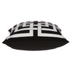 20" x 7" x 20" Transitional Black and White Pillow Cover With Poly Insert