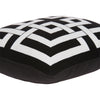 20" x 7" x 20" Transitional Black and White Pillow Cover With Poly Insert