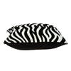 20" x 7" x 20" Transitional Black and White Zebra Pillow Cover With Poly Insert