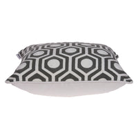 20" x 7" x 20" Cool Gray and White Pillow Cover With Poly Insert