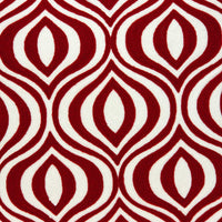 20" X 7" X 20" Transitional Red and White Pillow Cover With Poly Insert