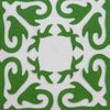 20" X 7" X 20" Traditional Green and White Accent Pillow Cover With Poly Insert