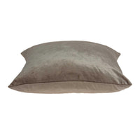 20" X 7" X 20" Transitional Taupe Solid Pillow Cover With Down Insert