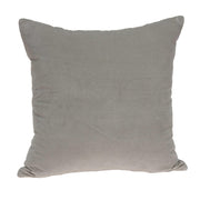 20" X 7" X 20" Transitional Gray Solid Pillow Cover With Down Insert