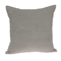 20" X 7" X 20" Transitional Gray Solid Pillow Cover With Down Insert