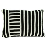 20" X 5" X 12" Transitional Black Pillow Cover With Down Insert