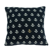 20" X 7" X 20" Nautical Blue Accent Pillow Cover With Down Insert
