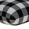 20" X 7" X 20" Transitional Gray And Black Pillow Cover With Down Insert
