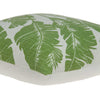 20" X 7" X 20" Tropical Green Pillow Cover With Down Insert