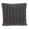 18" X 5" X 18" Transitional Charcoal Pillow Cover With Down Insert