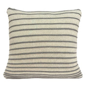 20" X 7" X 20" Transitional Striped Tan Pillow Cover With Down Insert