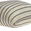 20" X 7" X 20" Transitional Striped Tan Pillow Cover With Down Insert